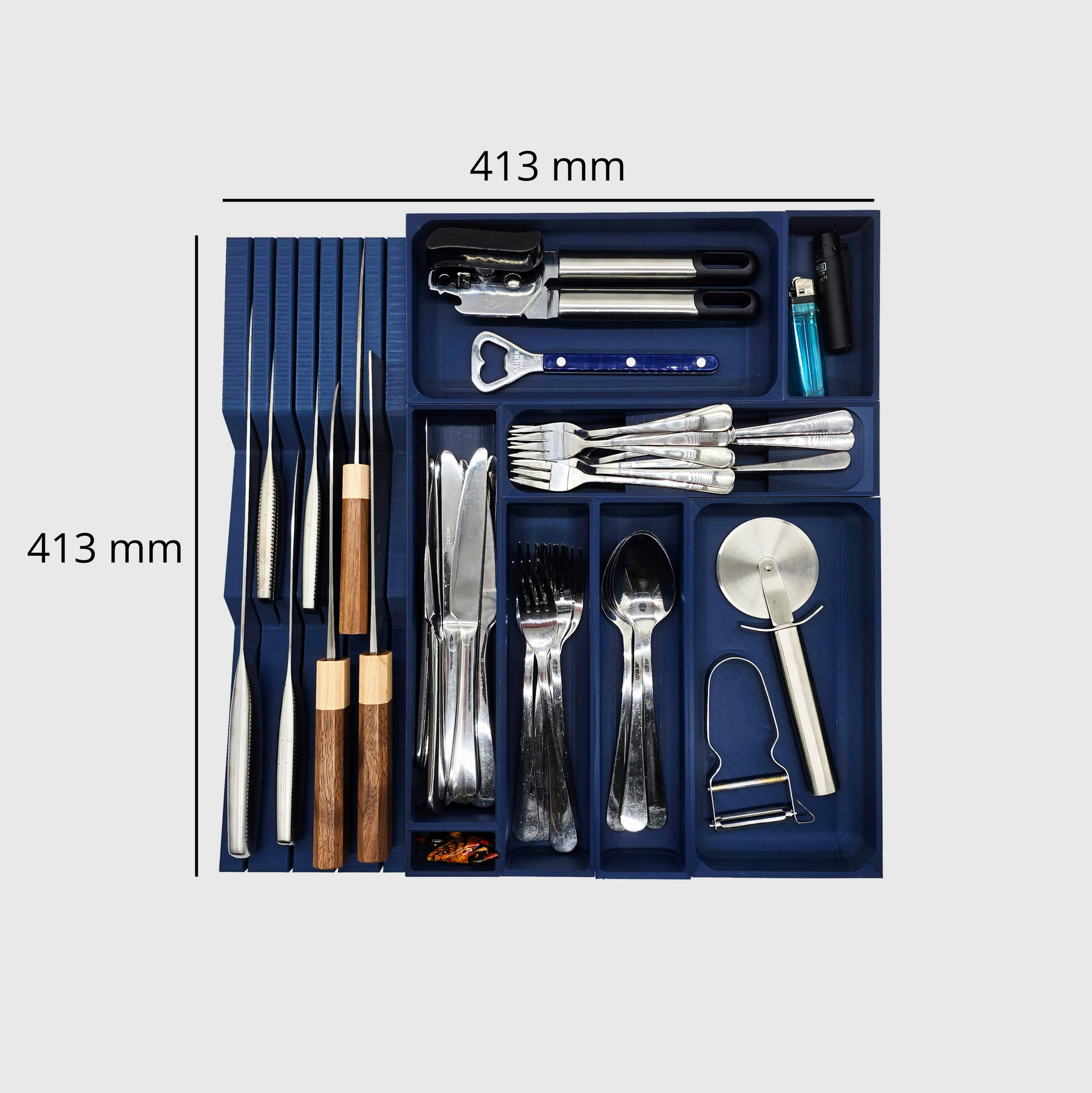 Cutlery Plus Knife Block - Standard - Army Blue - View 3