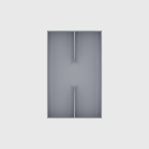 Cutlery tray organiser – 8x5 (236 × 147.5 mm) in Fossil Grey