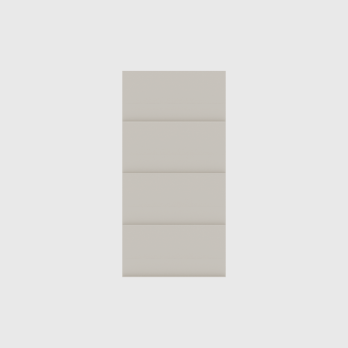 Four-Row Spice Drawer Organiser Set – 472 × 236 mm in Muted White, empty organiser layout.
