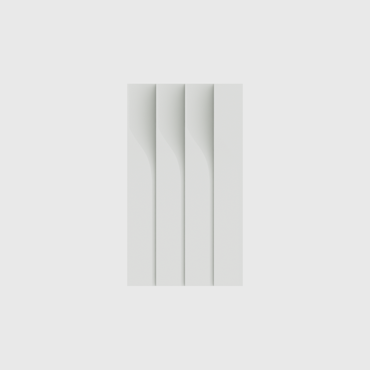 Knife Block Tail Diagonal 7x4 in Cotton White