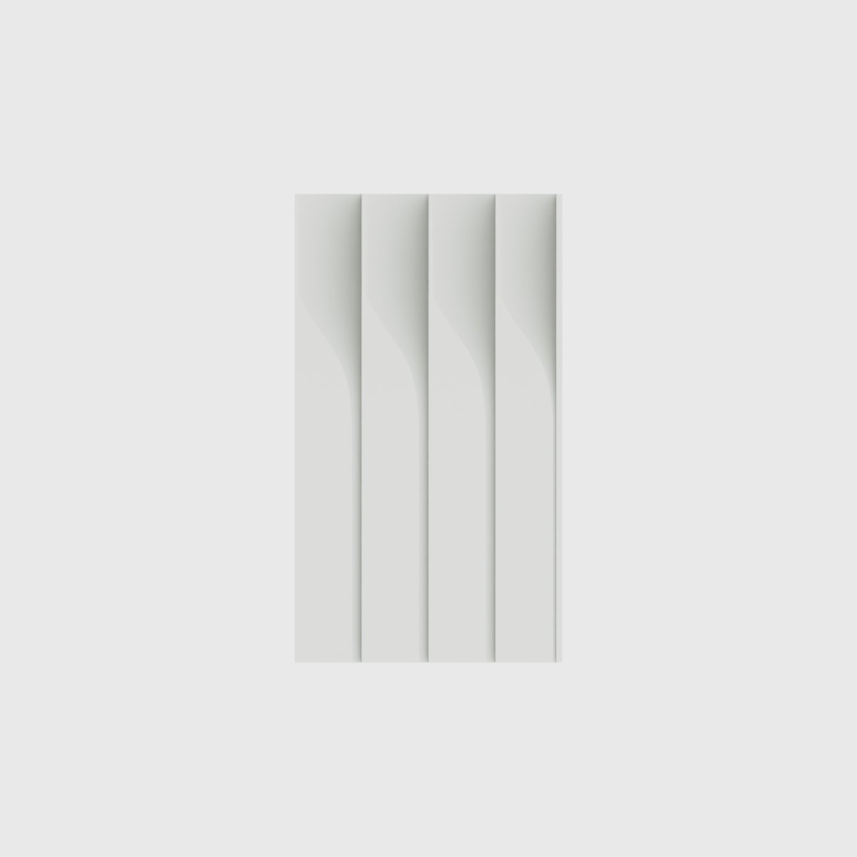 Knife Block Tail Diagonal Rail 7x4 in Cotton White