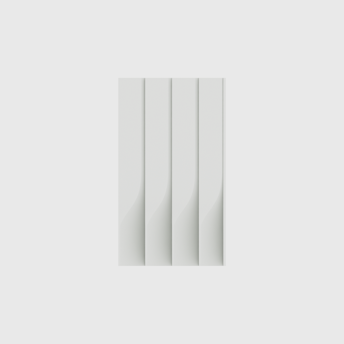 Knife Block Tail Diagonal Rail Inverse 7x4 in Cotton White