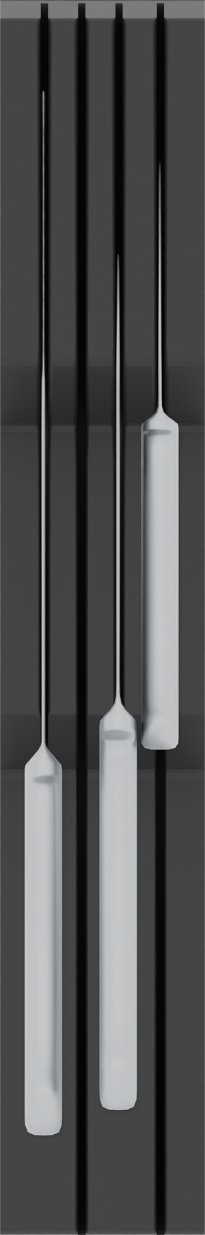 Knife holder organiser – 12x2 (354 × 59 mm) — example contents in Charcoal Black