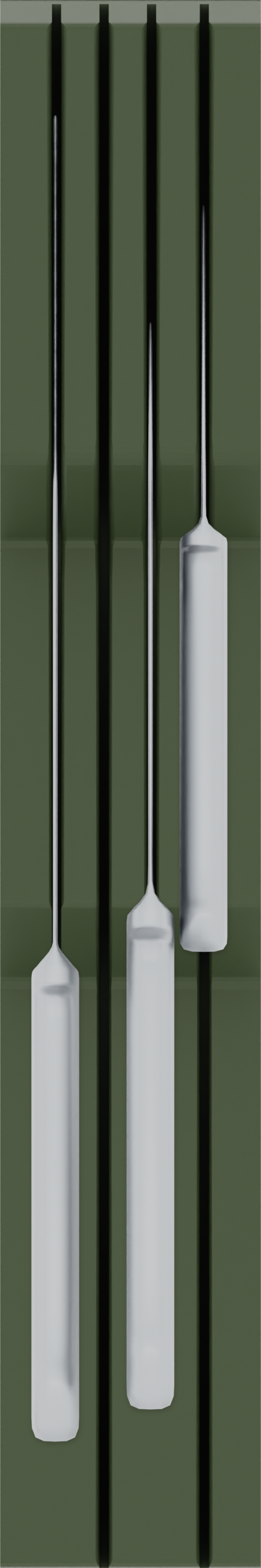 Knife holder organiser – 12x2 (354 × 59 mm) — example contents in Olive Green