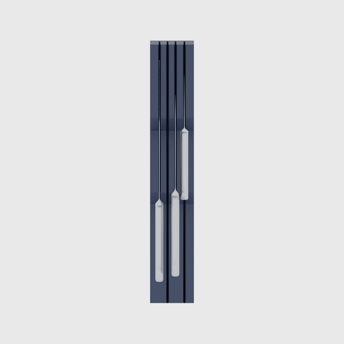 Knife holder organiser – 12x2 (354 × 59 mm) — example contents in Army Blue
