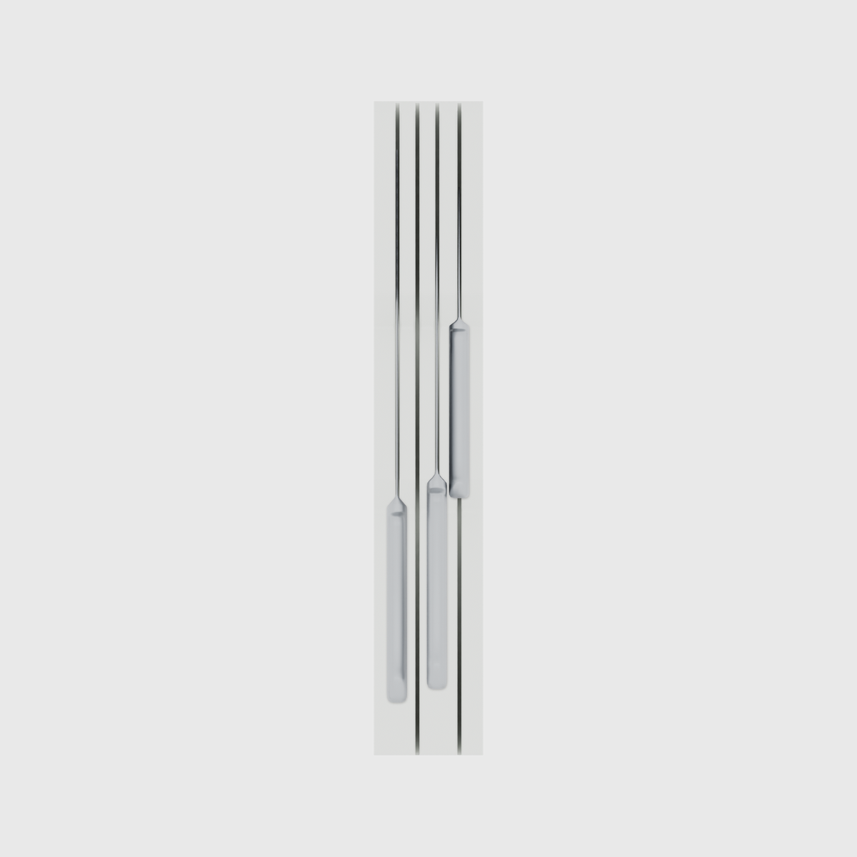 Knife holder organiser – 12x2 (354 × 59 mm) — example contents in Cotton White