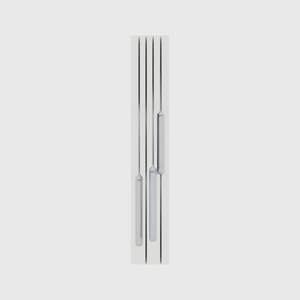 Knife holder organiser – 12x2 (354 × 59 mm) — example contents in Cotton White