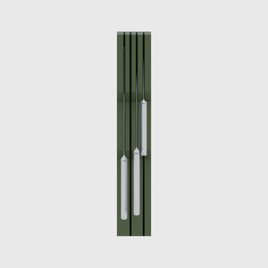 Knife holder organiser – 12x2 (354 × 59 mm) — example contents in Olive Green