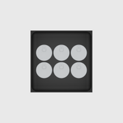 Large tray organiser – 6x6 (177 × 177 mm) — example contents in Charcoal Black