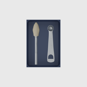 7×5 organiser with silicone tongs and measuring spoon — ArmyBlue
