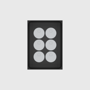Large tray organiser – 7x5 (206.5 × 147.5 mm) — example contents in Charcoal Black