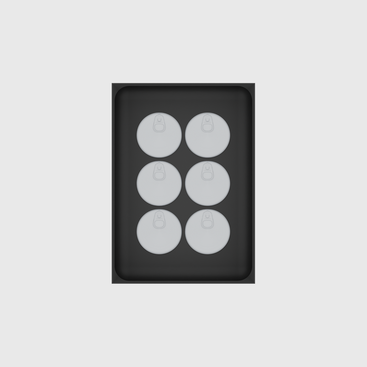 Large tray organiser – 7x5 (206.5 × 147.5 mm) — example contents in Charcoal Black