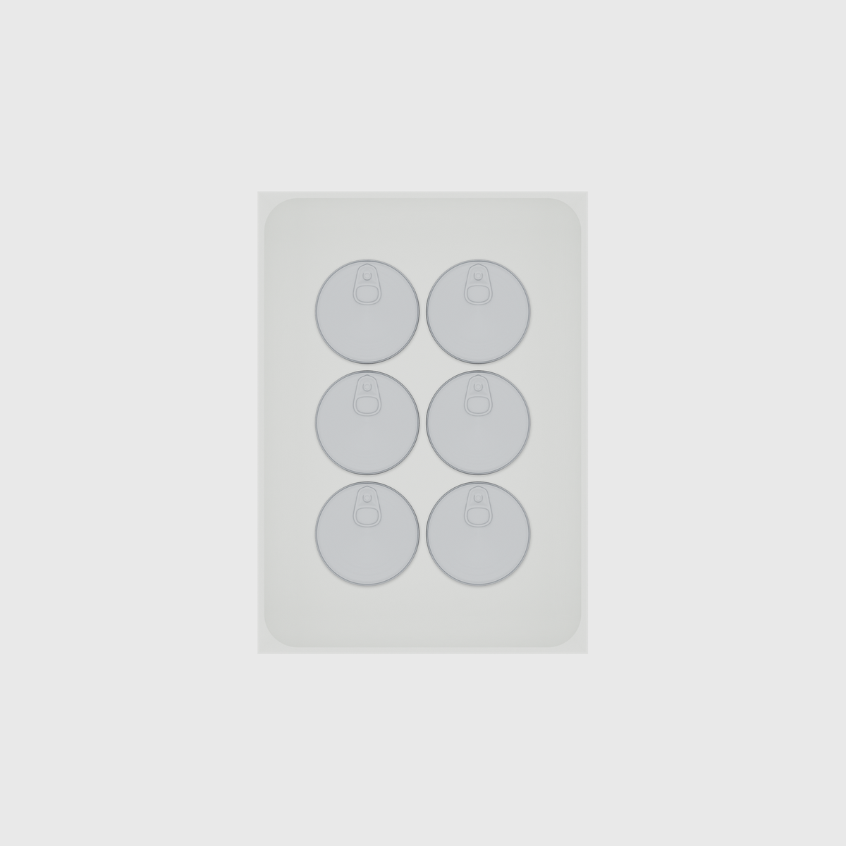 Large tray organiser – 7x5 (206.5 × 147.5 mm) — example contents in Cotton White