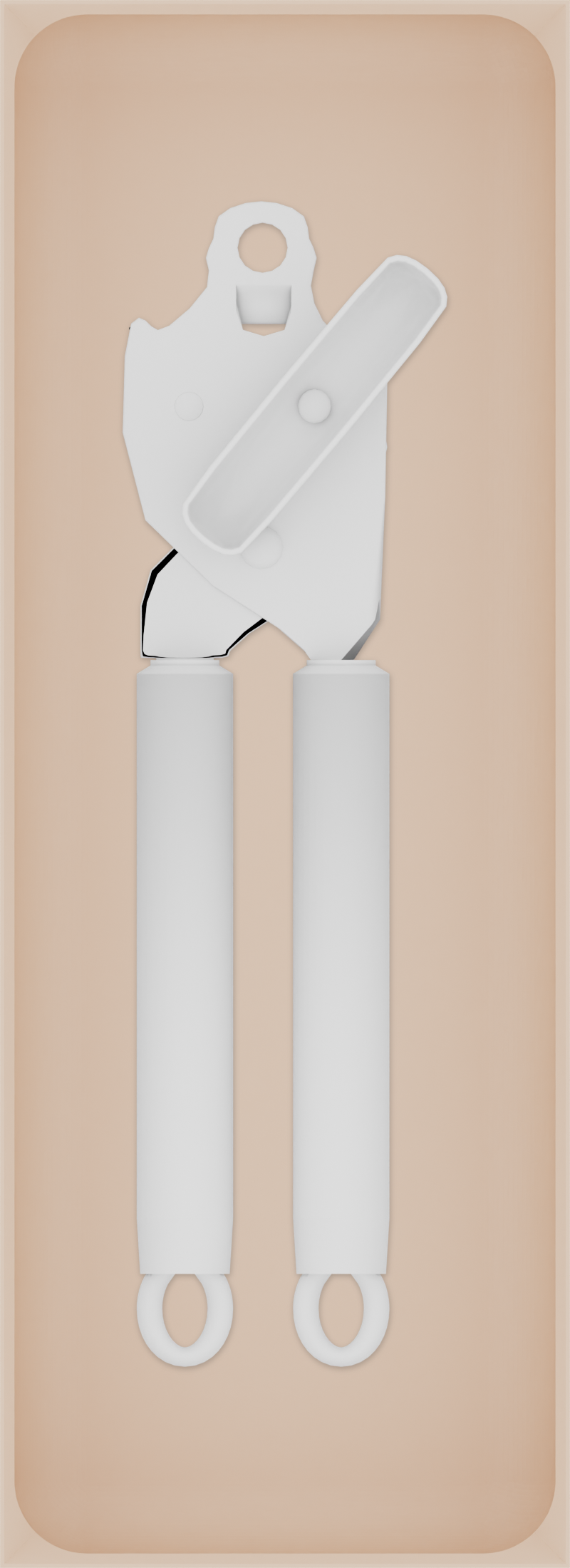 Long tray organiser – 11×4 (324.5 × 118 mm) in Army Beige, shown with a can opener. Top view.