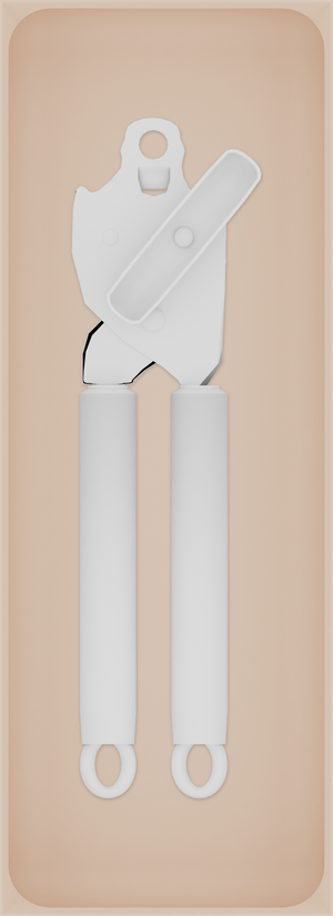 Long tray organiser – 11×4 (324.5 × 118 mm) in Army Beige, shown with a can opener. Top view.