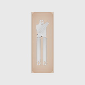 Long tray organiser – 11×4 (324.5 × 118 mm) in Army Beige, shown with a can opener. Top view.