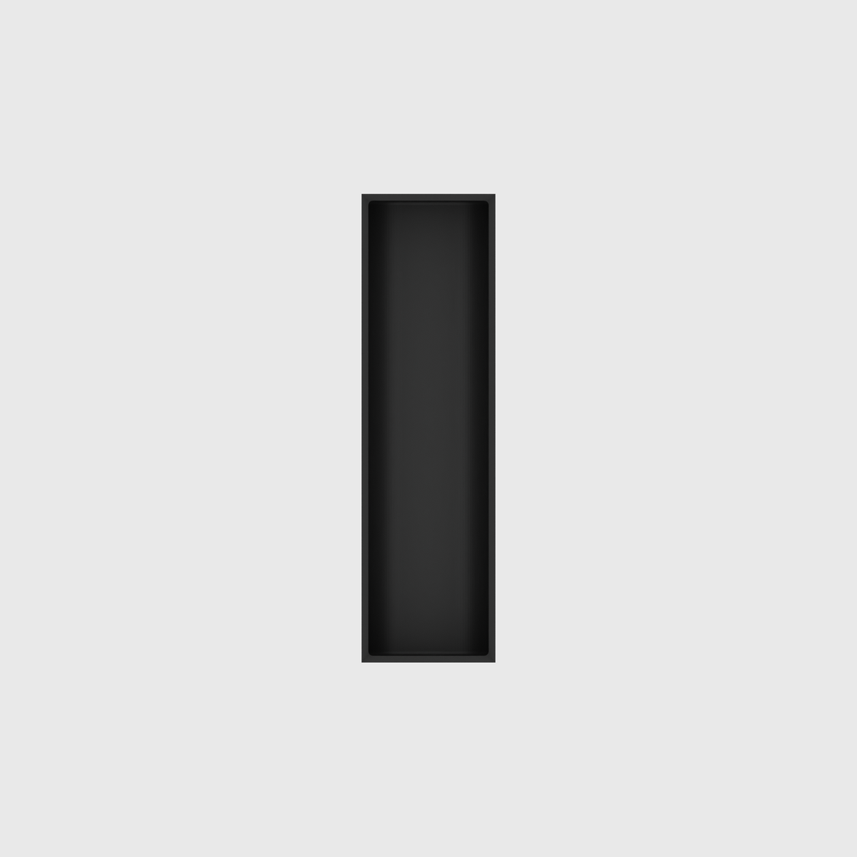 Long Cutlery Box 7x2 in Charcoal Black