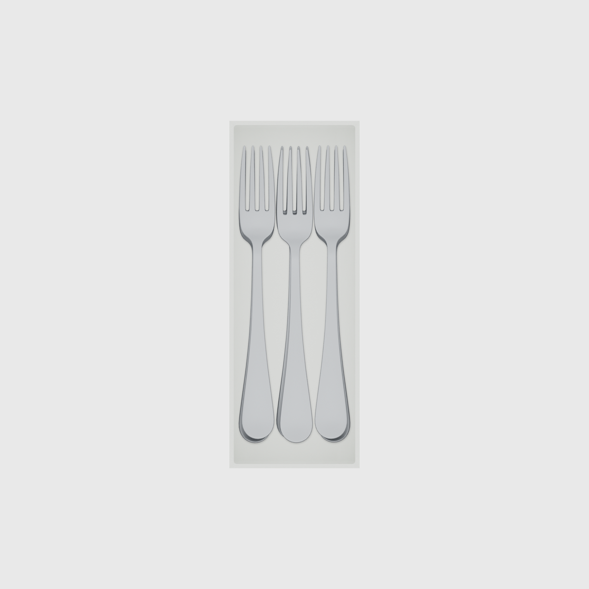 Long Cutlery Box 8x3 — example contents in Cotton White