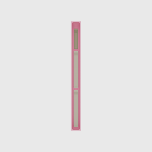 Long strip organiser – 11×1 (324.5 × 29.5 mm) in Sakura Pink, shown with sealing clips. Top view.