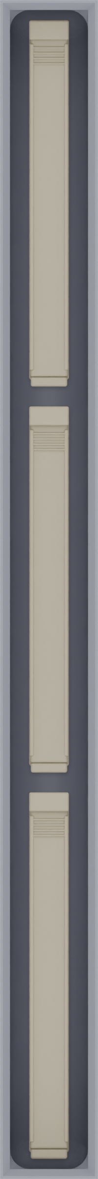 Long strip organiser – 12×1 (354 × 29.5 mm) in Fossil Grey, shown with sealing clips. Top view.