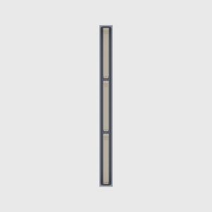 Long strip organiser – 12×1 (354 × 29.5 mm) in Fossil Grey, shown with sealing clips. Top view.