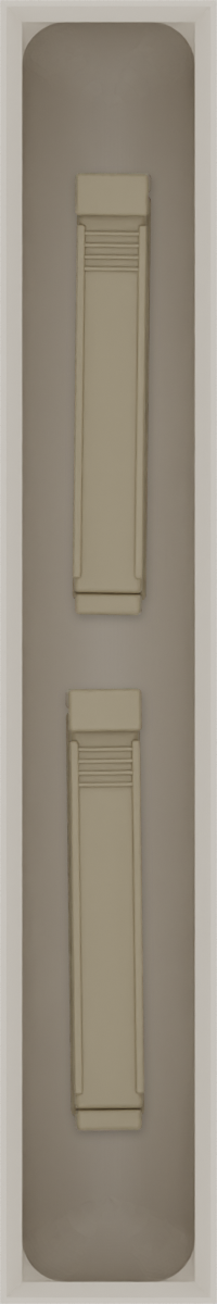 Long strip organiser – 6×1 (177 × 29.5 mm) in Muted White, shown with sealing clips. Top view.