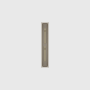 Long strip organiser – 6×1 (177 × 29.5 mm) in Muted White, shown with sealing clips. Top view.