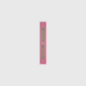 Long strip organiser – 6×1 (177 × 29.5 mm) in Sakura Pink, shown with sealing clips. Top view.