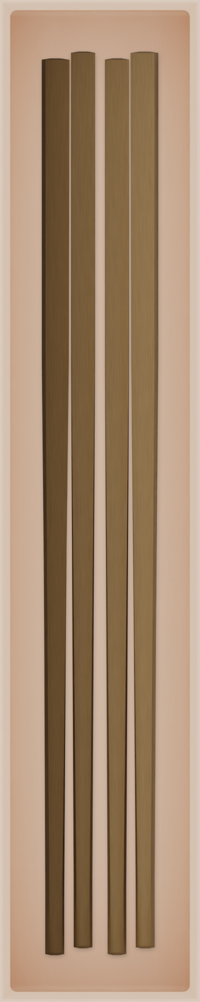 Long tray organiser – 10×2 (295 × 59 mm) in Army Beige, shown with chopsticks. Top view.