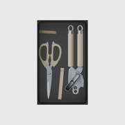 10×6 organiser with kitchen scissors, can opener and clips — CharcoalBlack