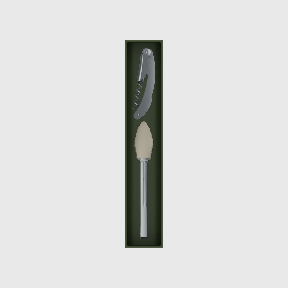 11×2 organiser with serving and opening tools — OliveGreen