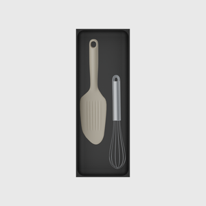 11×4 organiser with whisk and scraper — CharcoalBlack