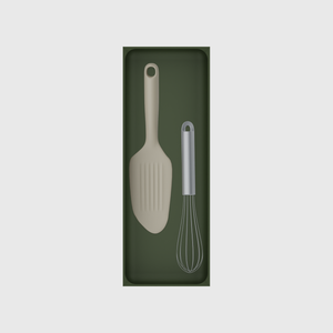 11×4 organiser with whisk and scraper — OliveGreen