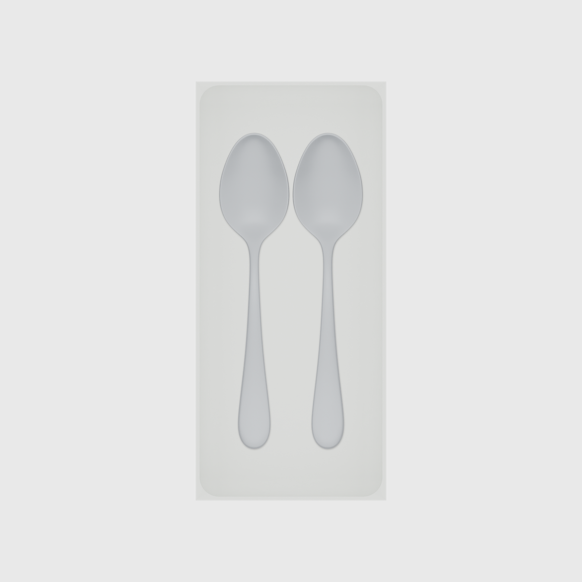 Long tray organiser – 11x5 (324.5 × 147.5 mm) — example contents in Cotton White