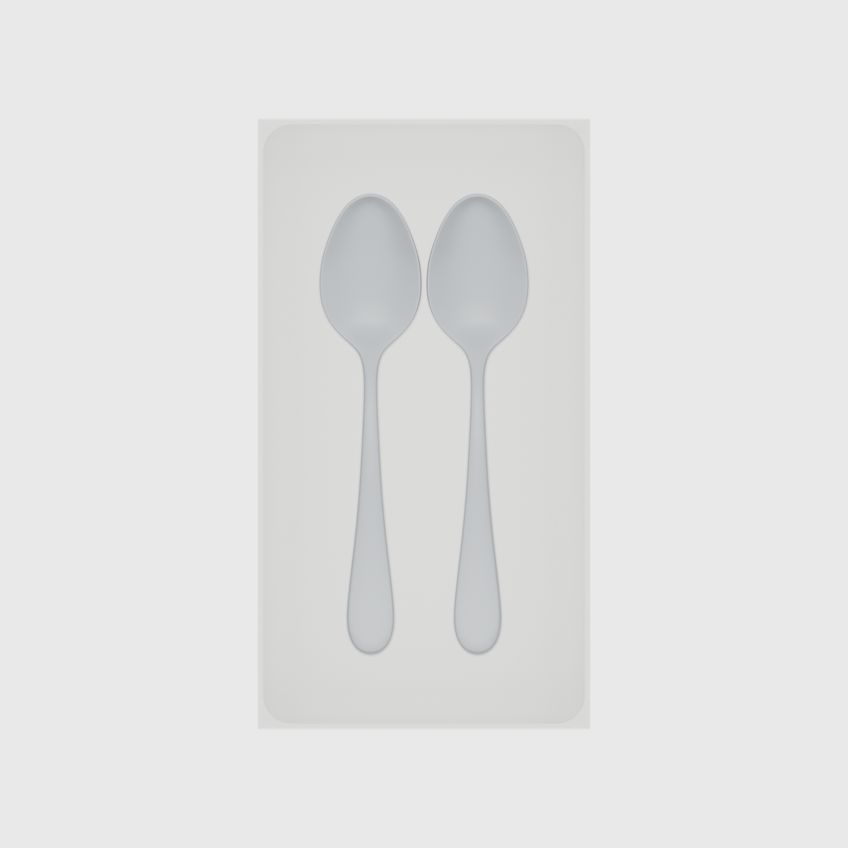 Long tray organiser – 11x6 (324.5 × 177 mm) — example contents in Cotton White