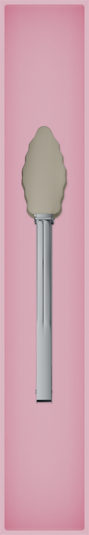 Long tray organiser – 12×2 (354 × 59 mm) in Sakura Pink, shown with kitchen tongs. Top view.