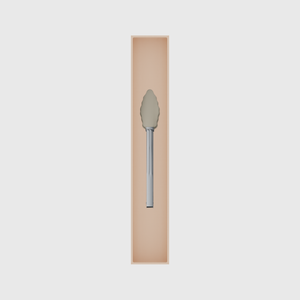 Long tray organiser – 12×2 (354 × 59 mm) in Army Beige, shown with kitchen tongs. Top view.