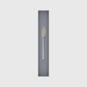 Long tray organiser – 12×2 (354 × 59 mm) in Fossil Grey, shown with kitchen tongs. Top view.