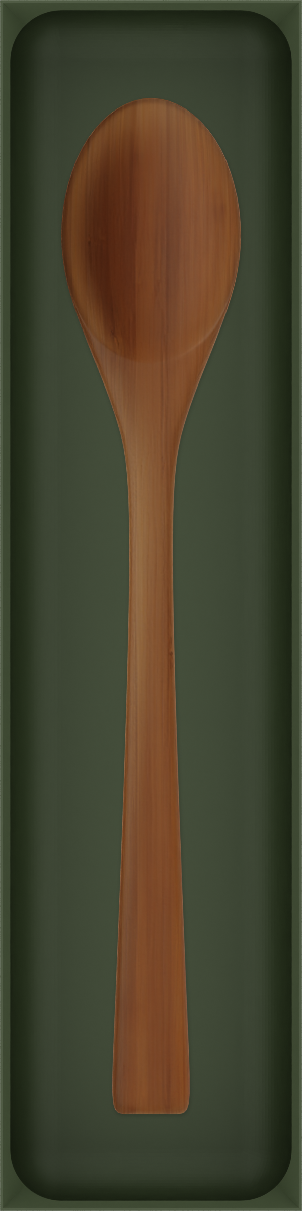 12×3 organiser with bamboo spoon — OliveGreen