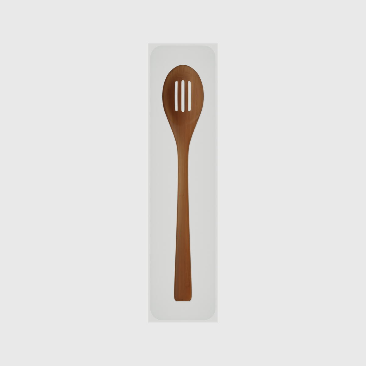 12×3 organiser with bamboo slotted spoon — CottonWhite