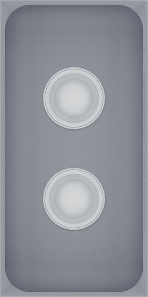 Medium tray organiser – 6×3 (177 × 88.5 mm) in Fossil Grey, shown with coffee capsules. Top view.
