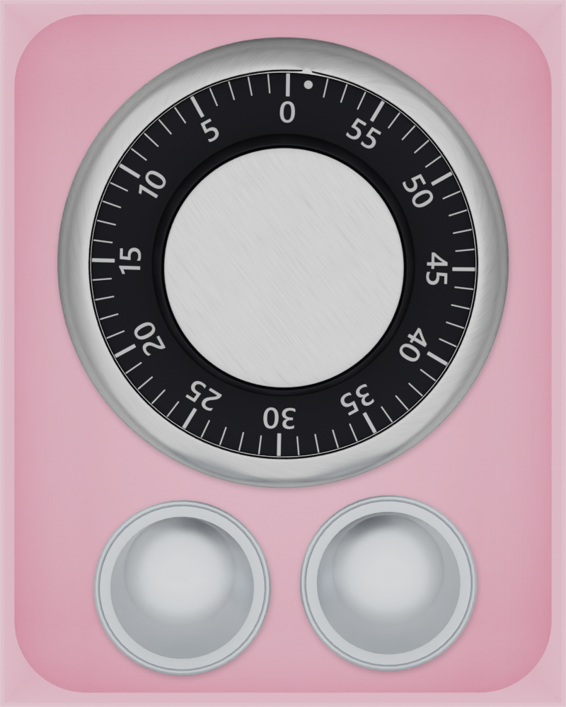 Medium tray organiser – 5×4 (147.5 × 118 mm) in Sakura Pink, shown with a kitchen timer and 2 coffee capsules. Top view.