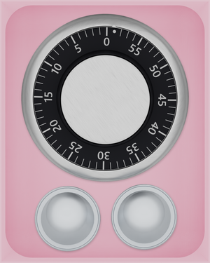 Medium tray organiser – 5×4 (147.5 × 118 mm) in Sakura Pink, shown with a kitchen timer and 2 coffee capsules. Top view.