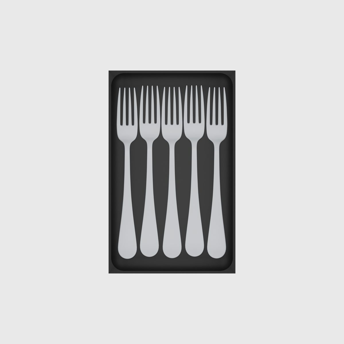 Medium Rectangle Organiser – 8x5 — example contents in Charcoal Black