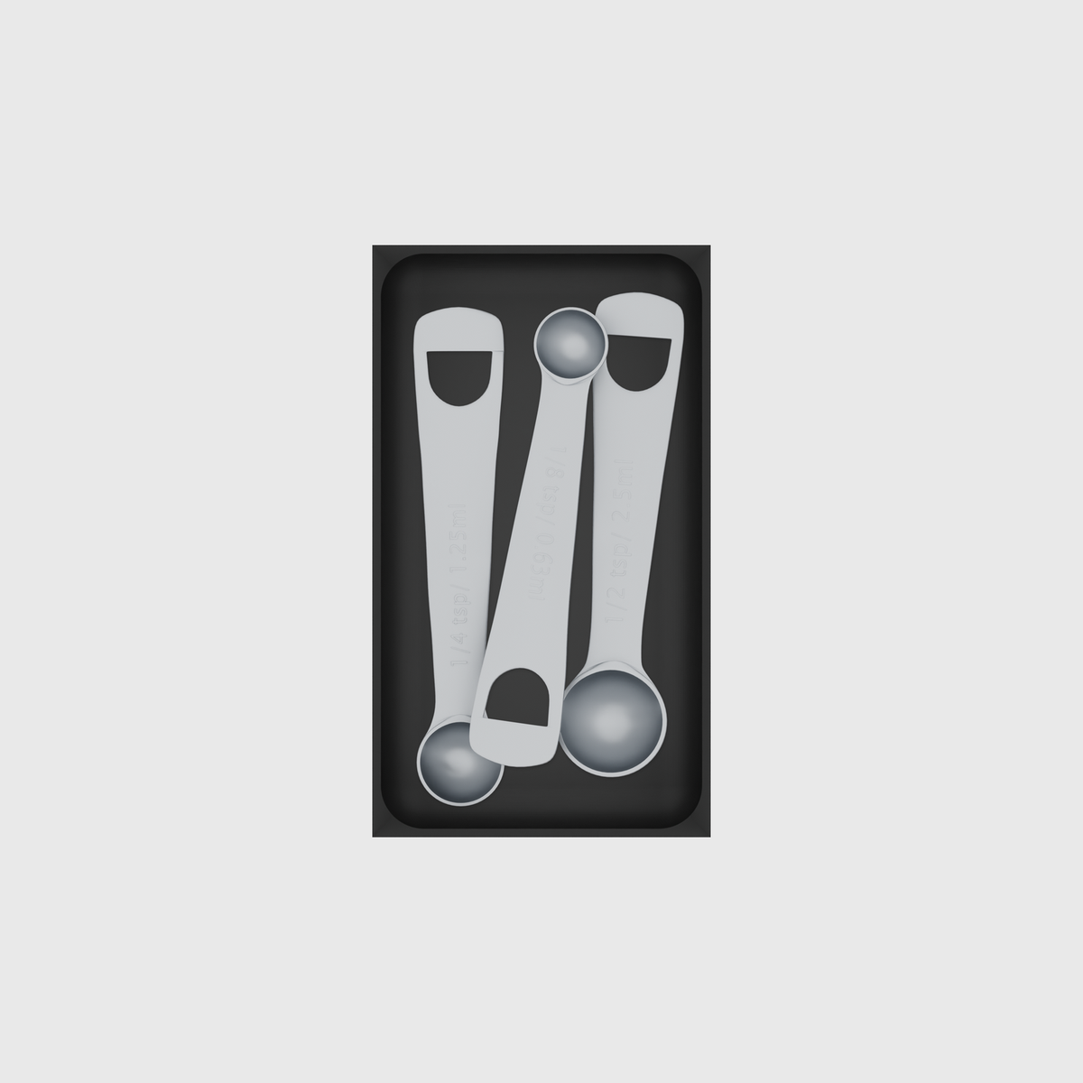 Medium Rectangle Organiser – 7x4 — example contents in Charcoal Black