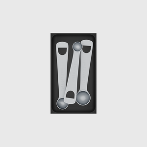 Medium Rectangle Organiser – 7x4 — example contents in Charcoal Black