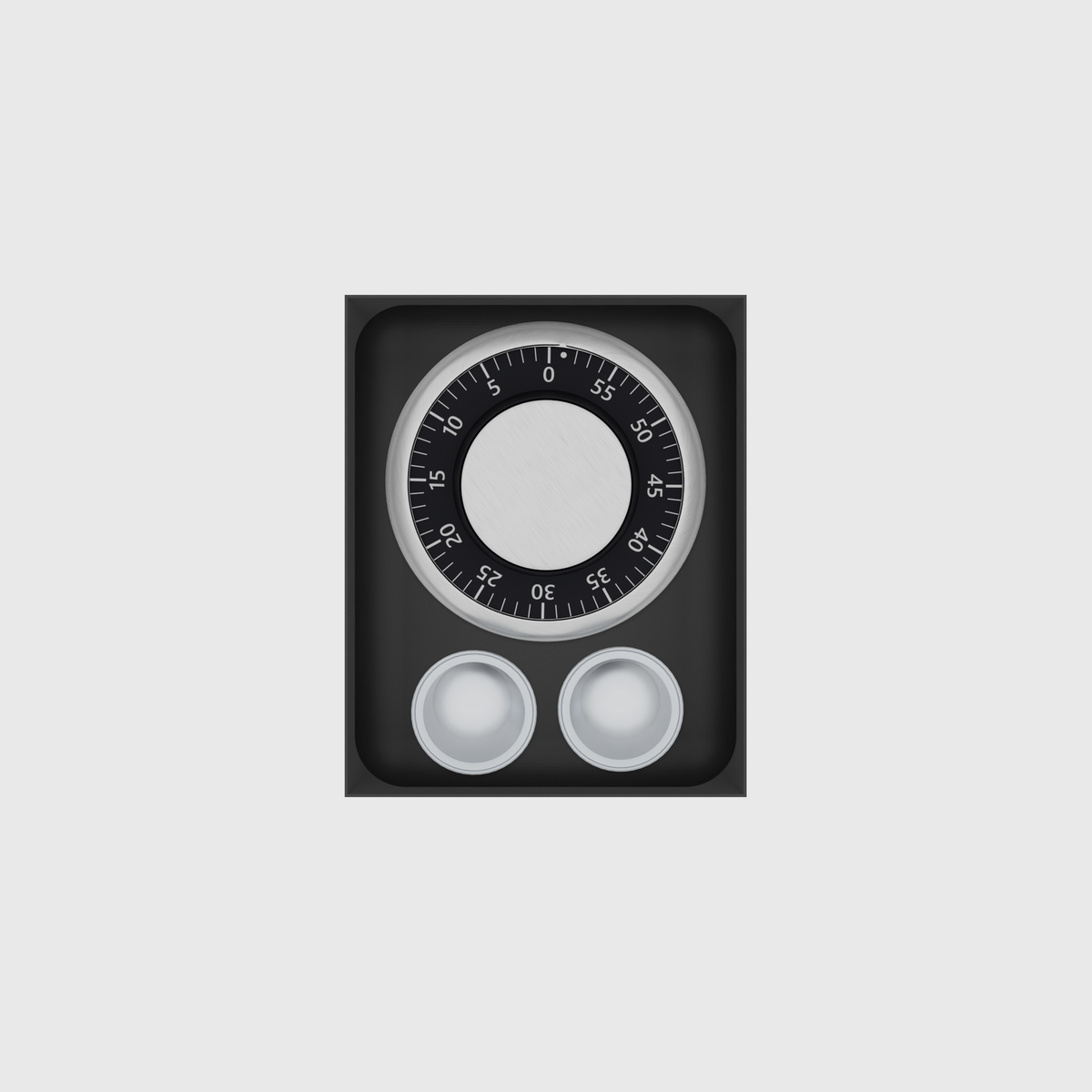 Medium tray organiser – 5x4 (147.5 × 118 mm) — example contents in Charcoal Black