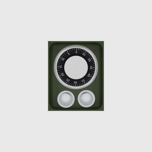 Medium tray organiser – 5x4 (147.5 × 118 mm) — example contents in Olive Green