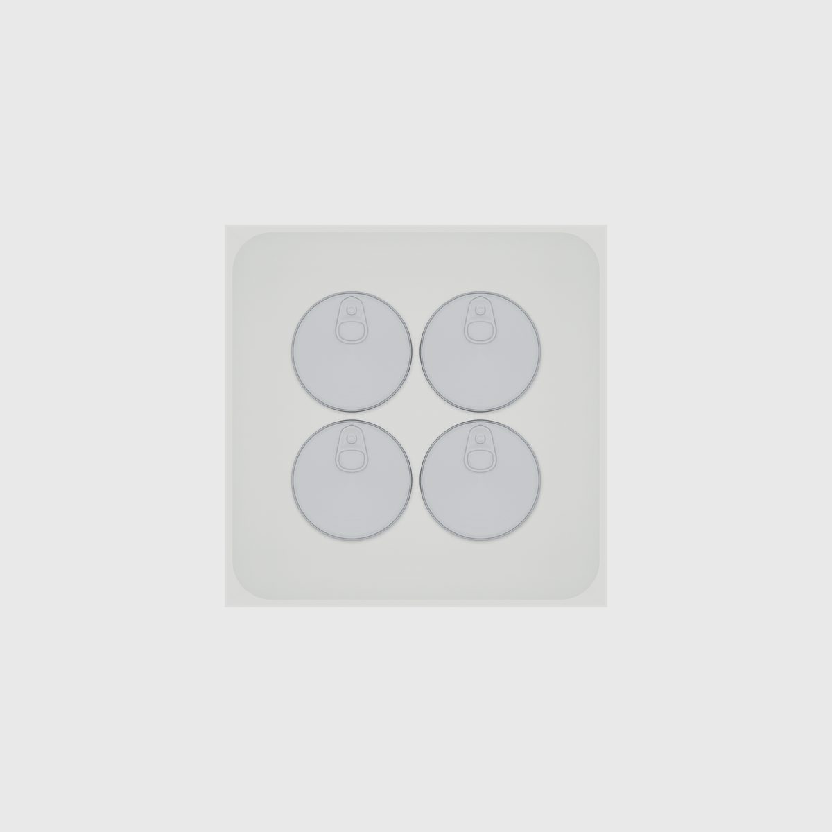 Medium tray organiser – 5x5 (147.5 × 147.5 mm) — example contents in Cotton White