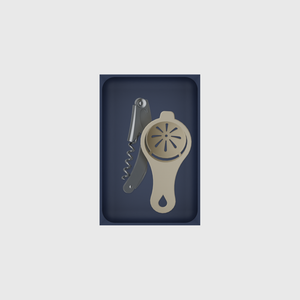 6×4 organiser with corkscrew + egg separator — ArmyBlue